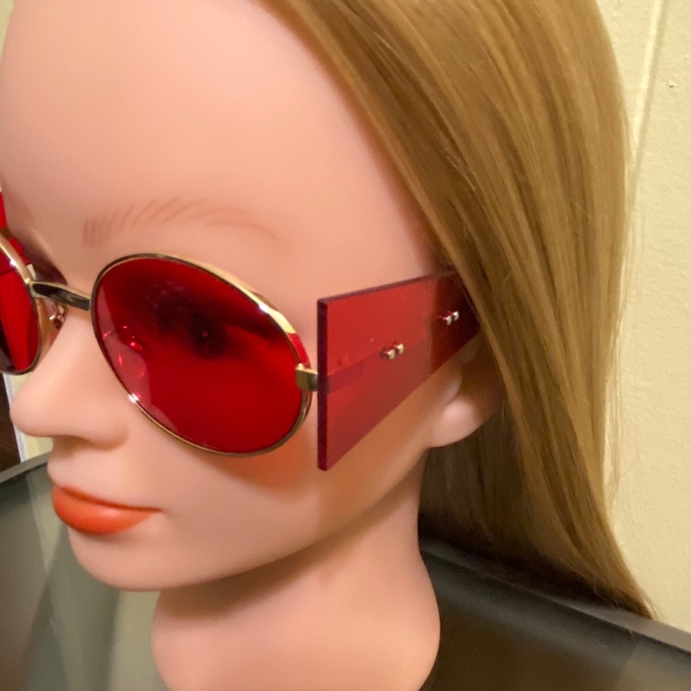 Red Tinted Rear View Sunglasses